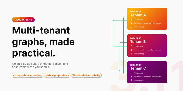 How Memgraph 3.11 Simplifies Multi-Tenancy for Cross-Database Graph Workloads
