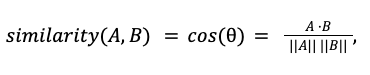cosine similarity formula