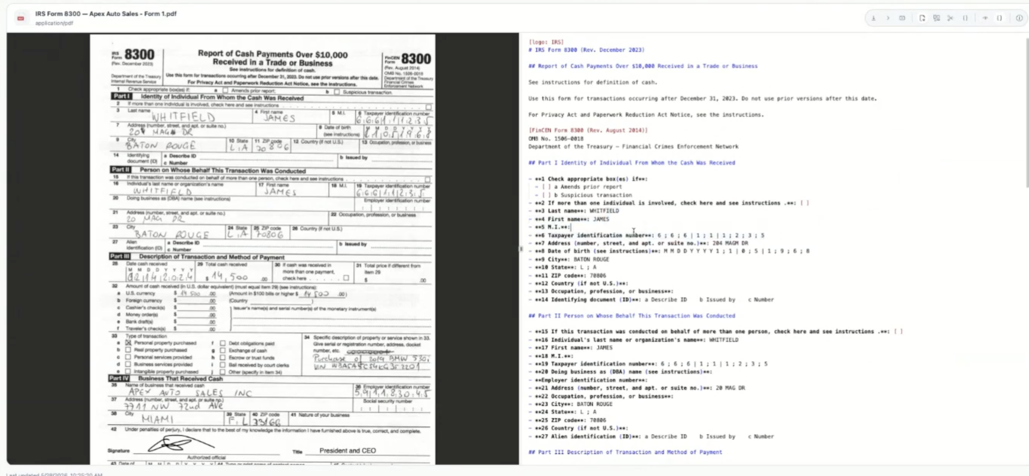 Quark Labs information extraction - markdown format.png