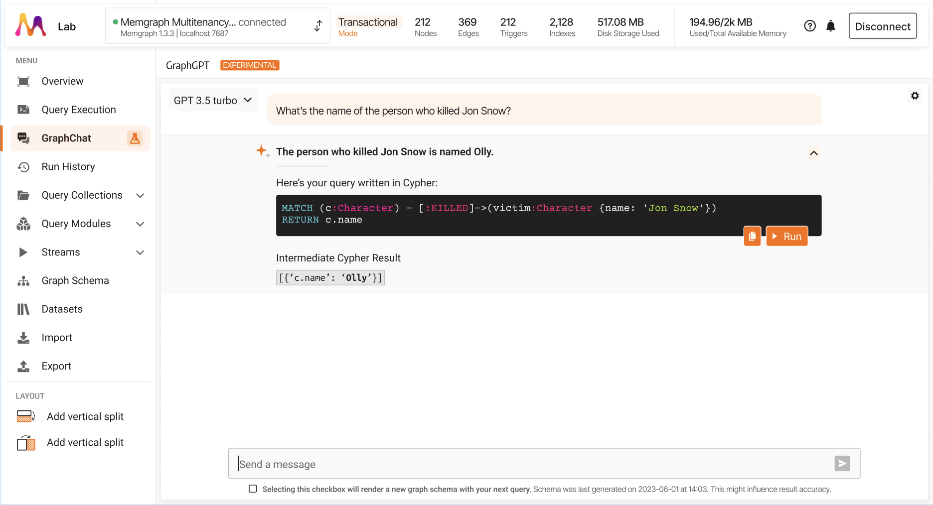 graph-chat-memgraph-lab-natural-language-querying