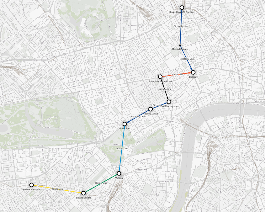 Data visualization - shortest route - museums