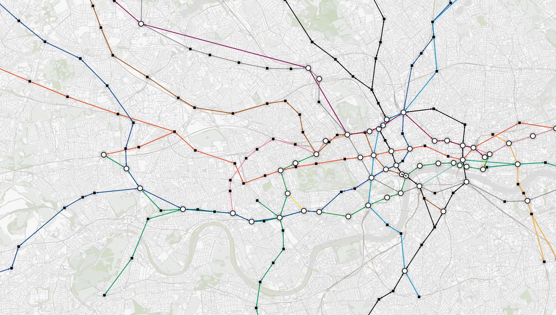 London underground memgraph lab data visualization custom style